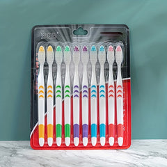 10pcs Charcoal Nano Toothbrushes Ultra Soft Dental Personal Teeth Brush