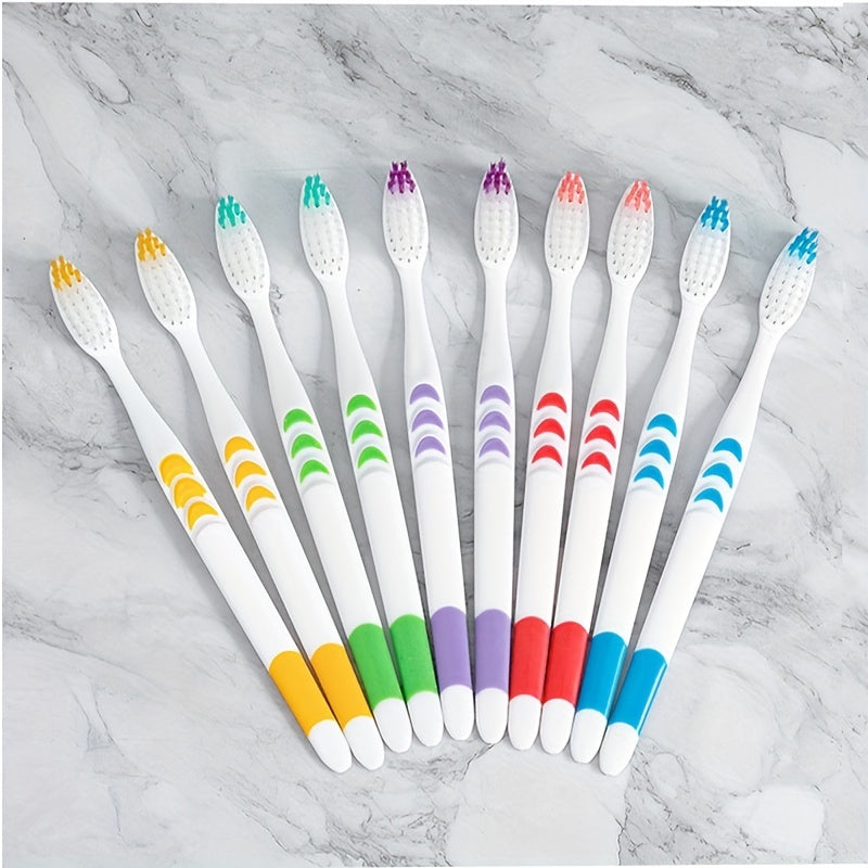 10pcs Charcoal Nano Toothbrushes Ultra Soft Dental Personal Teeth Brush