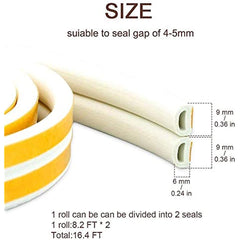 Indoor Weather Stripping Self Adhesive Foam Window Seal Strip
