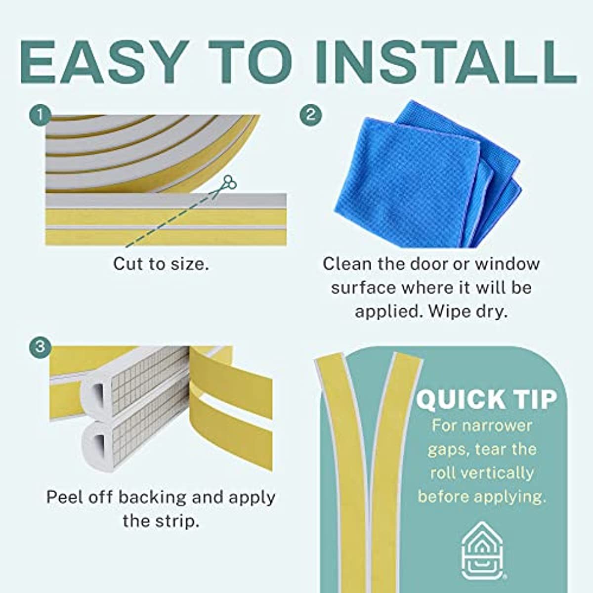 Self Stick Foam Weather Stripping Door Window Seal Draft Stopper