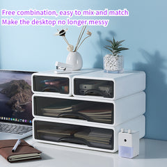 2pcs Drawer Desktop Organizer Box Cosmetics Stationery Storage