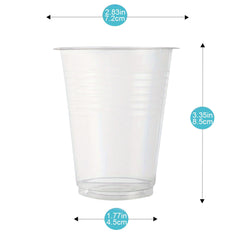 100PCS Transparent Plastic Cups for Parties BBQs Weddings & More
