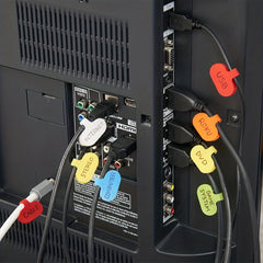 10pcs Reusable Cable Labels with Write on Label for Cable Management