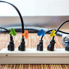 10pcs Reusable Cable Labels with Write on Label for Cable Management