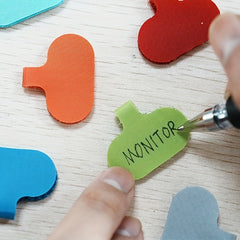 10pcs Reusable Cable Labels with Write on Label for Cable Management