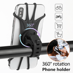 360 Rotation Cycling Bike Phone Mount Holder Silicone Handle Bar Case