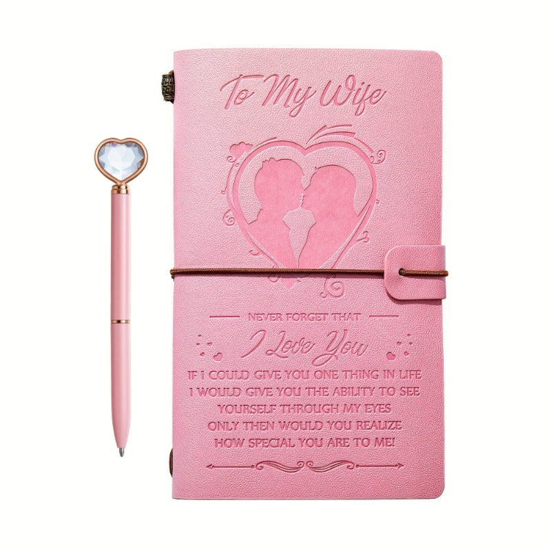 Romantic Leather Journal - Perfect Gift for Wife