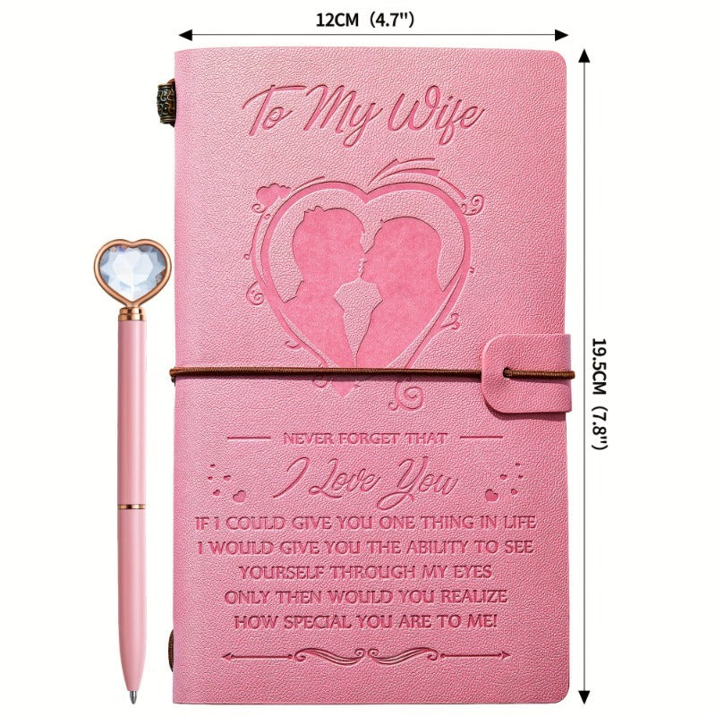Romantic Leather Journal - Perfect Gift for Wife