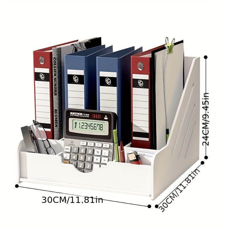 Desktop Storage Rack File Basket Bookend Office Supplies