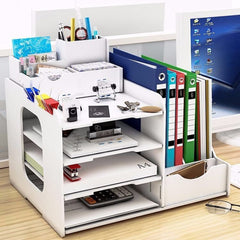 Desktop Storage Rack File Basket Bookend Office Supplies