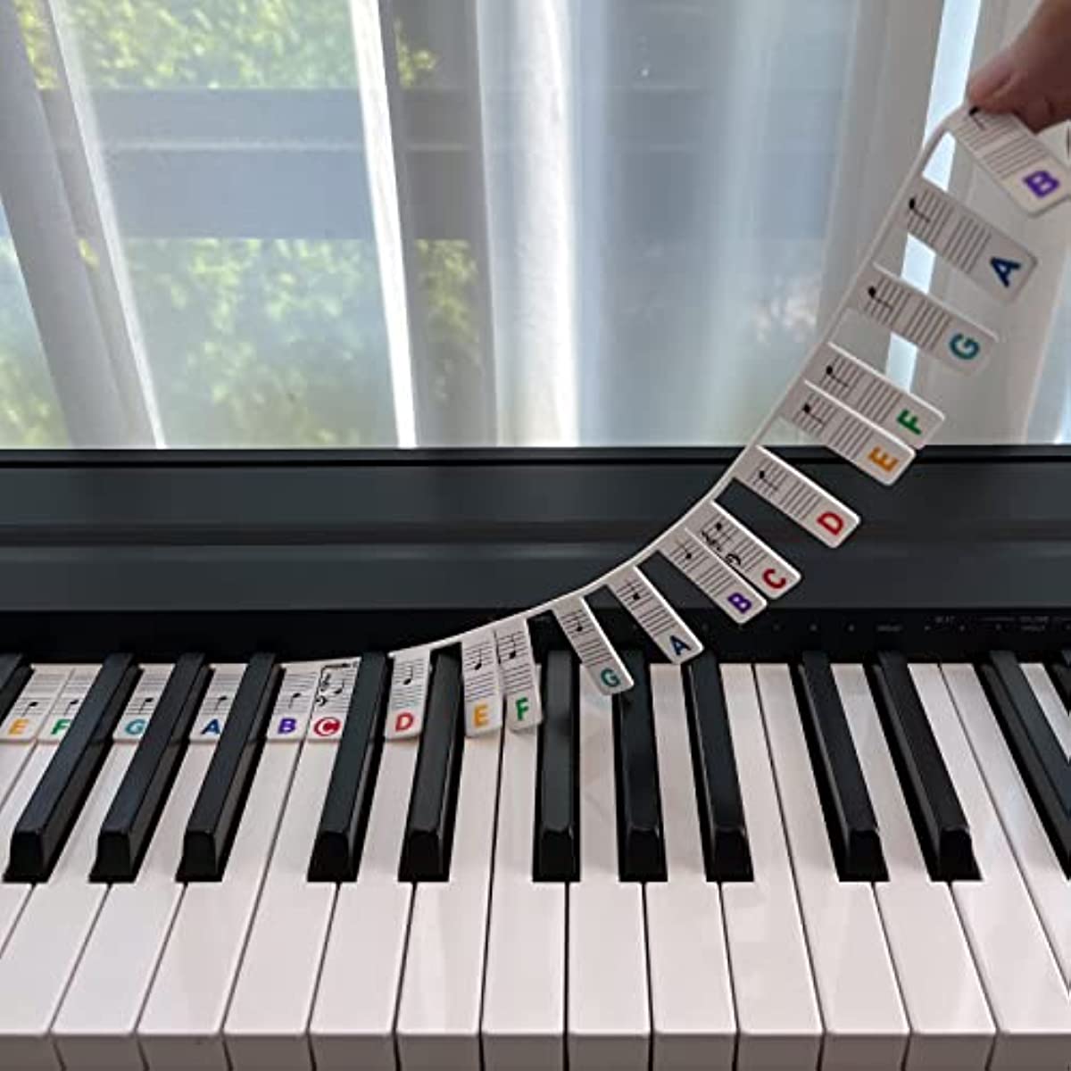 Beginner's Piano Note Guide 88 Key Full Size Silicone