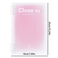 B5 Spiral Notebook 10x7, 120 Pages, College Ruled, Plastic Hardcover