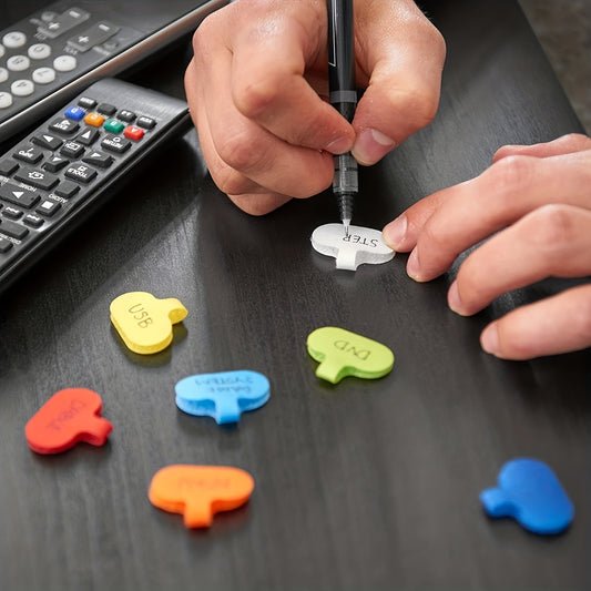 20pcs Multicolor Cable Labels for Electronics Writable Oval Cable Tags