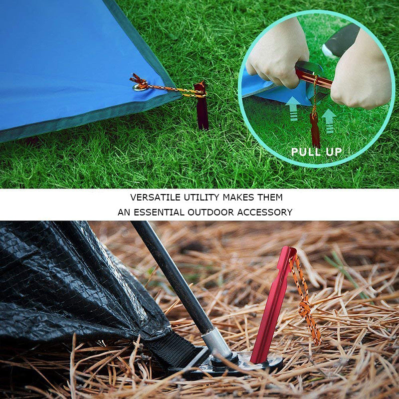 10pcs Aluminum Alloy Garden Stakes Ground Nails for Camping