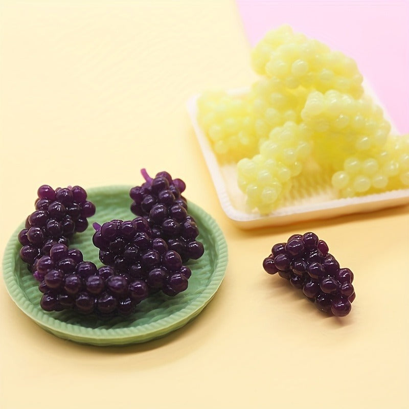 Mini Green Purple Grapes Toys for Dollhouse Gift