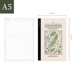 1pc Through Time Lightweight Notebook A5 Retro Literary Handwritten Notepad