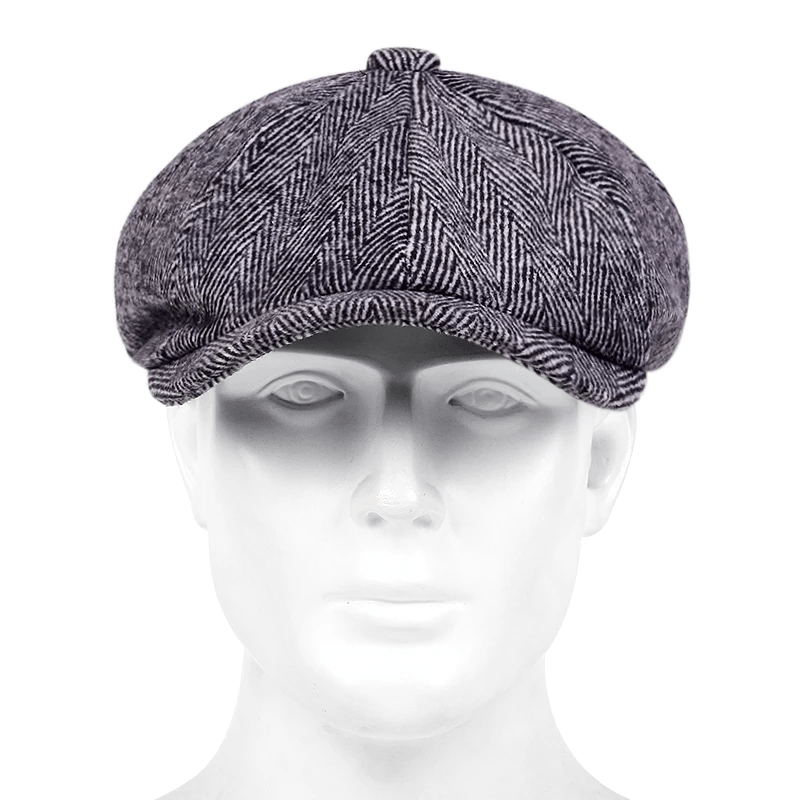 Men's Octagonal Berets Newsboy Cap Painter Hat