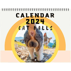 Funny Cat Butt Hole Calendar 12 Month With Memo Space
