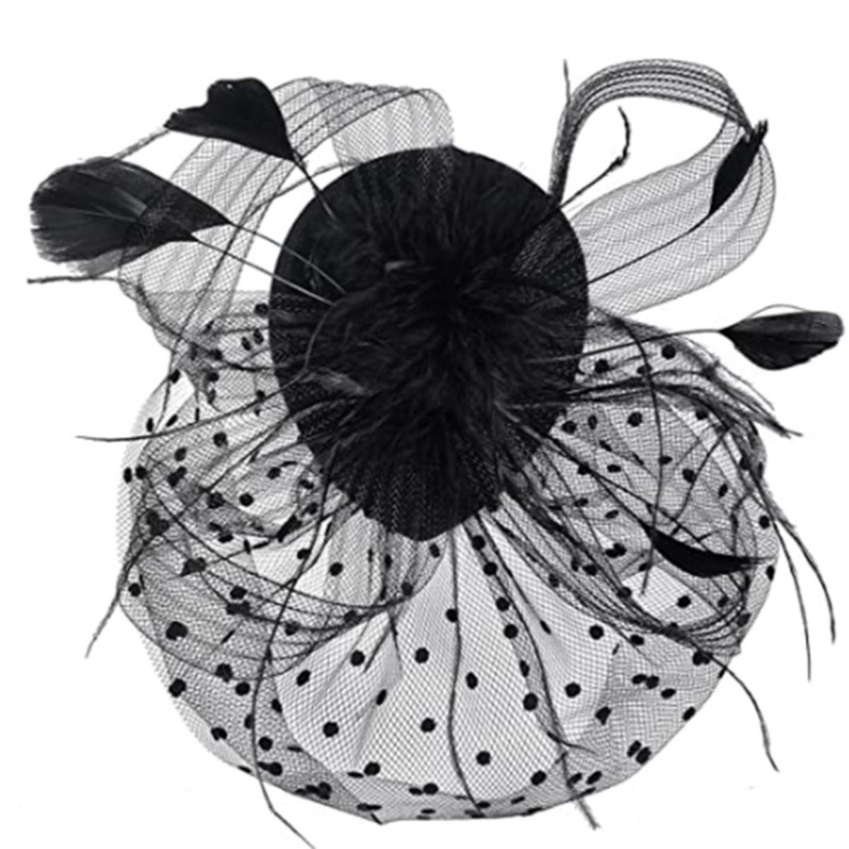Vintage Veil Bridal Hair Accessories Feathers Cover Face Hairpin Hat M