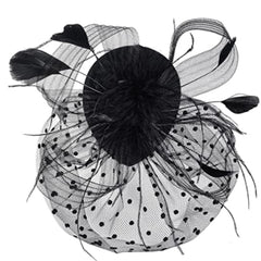 Vintage Veil Bridal Hair Accessories Feathers Cover Face Hairpin Hat M
