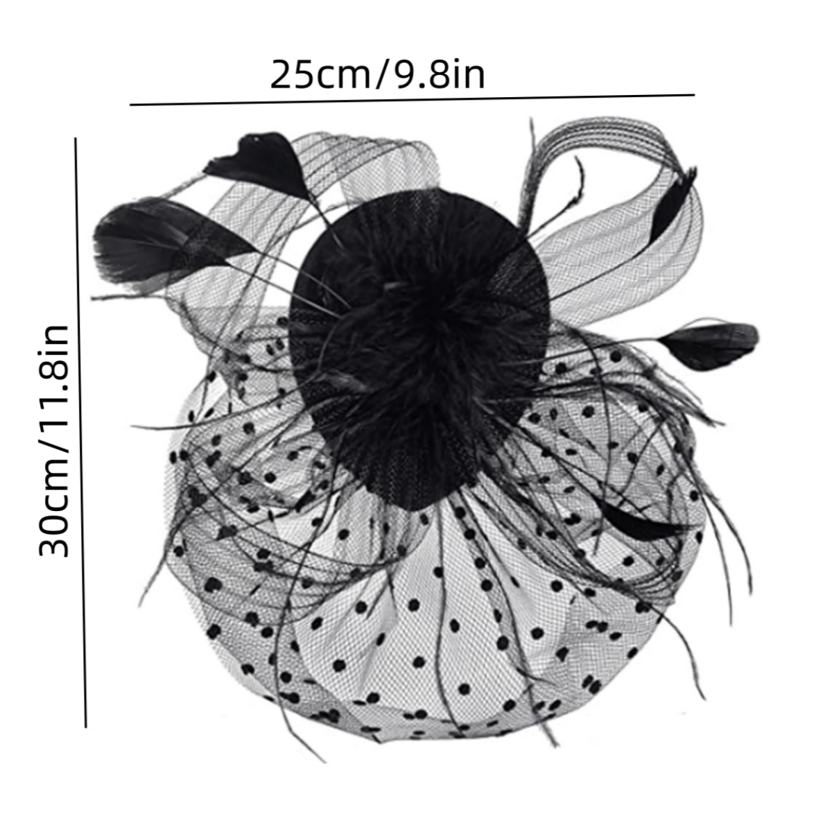 Vintage Veil Bridal Hair Accessories Feathers Cover Face Hairpin Hat M