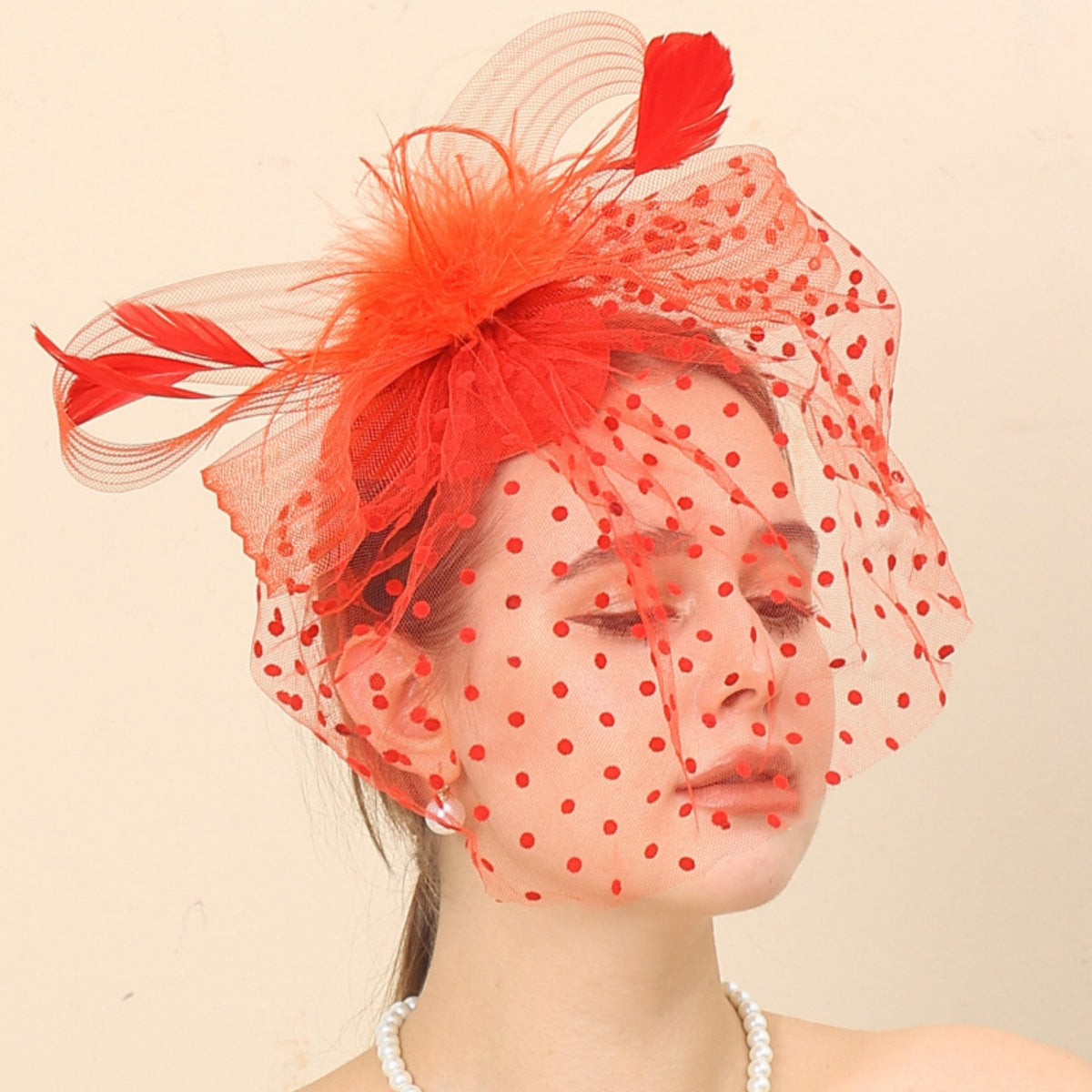 Vintage Veil Bridal Hair Accessories Feathers Cover Face Hairpin Hat M