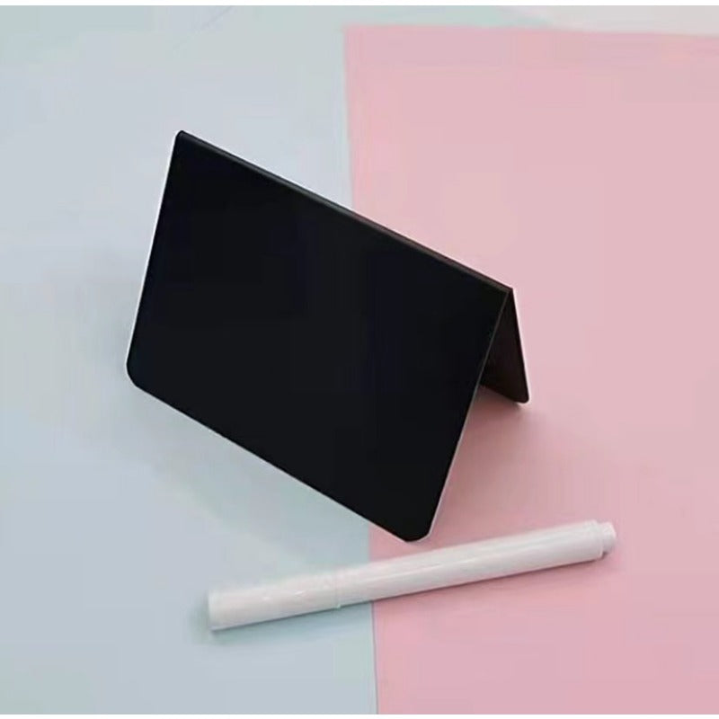 10pcs Desktop PVC Signs & Tags Plastic Labels Erasable Blackboards