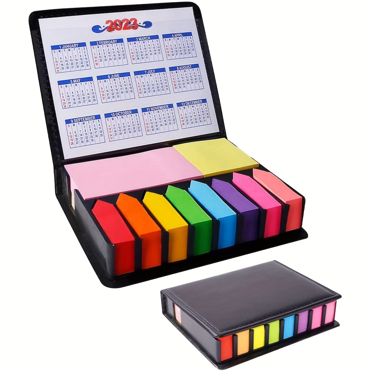 1000 Pages Colorful Sticky Note Set in Leather Box