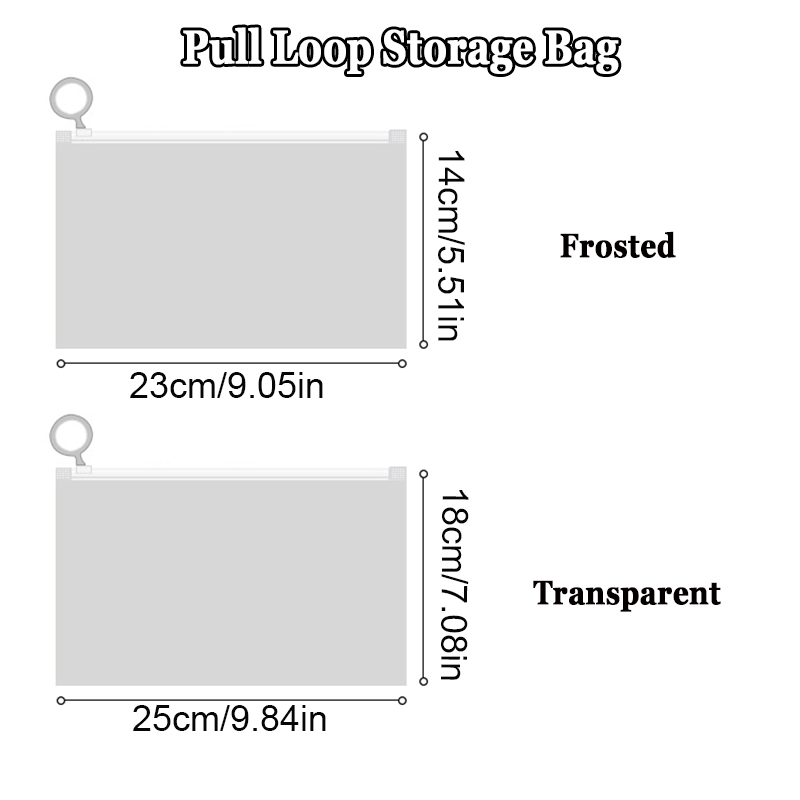 20pcs Waterproof Storage Bag for Masks with Pull Ring, Frosted Material
