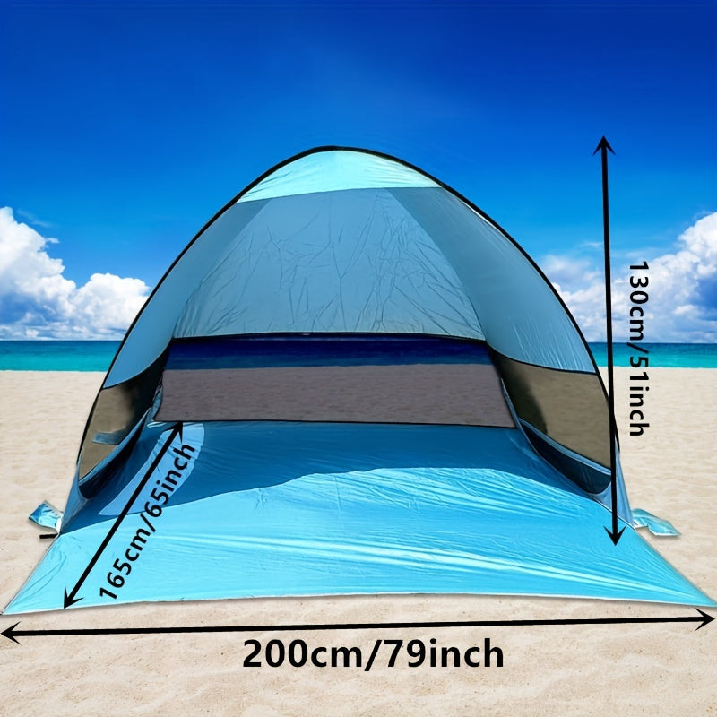 Portable Beach Tent for 2-3 Adults, UPF 50 Sun Protection, Lightweight