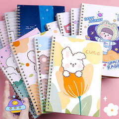 4pcs 60 Sheets A5 Coil Notebook Thickened Note taking Workbook