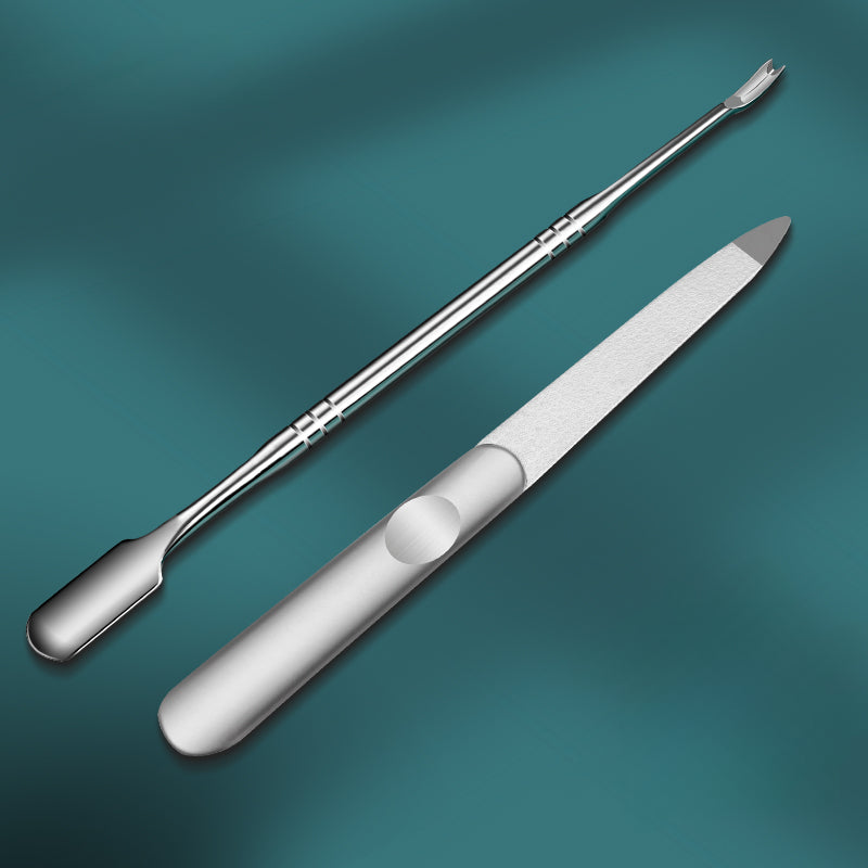 Stainless Steel Nail Fork Dead Skin Pusher Set