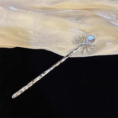 Spider Moonstone Hairpin Halloween Punk Sweet Chinese Metal Edge Clip Headwear