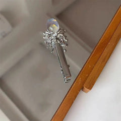 Spider Moonstone Hairpin Halloween Punk Sweet Chinese Metal Edge Clip Headwear