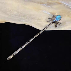 Spider Moonstone Hairpin Halloween Punk Sweet Chinese Metal Edge Clip Headwear