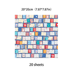 20pcs Large Size Retro Garden Paper for DIY Journal Decoration
