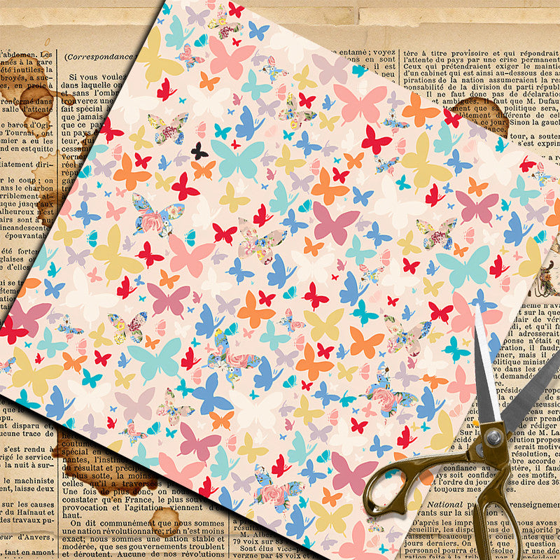 20pcs Large Size Retro Garden Paper for DIY Journal Decoration