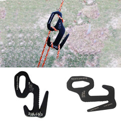 Aluminum 9 Shape Buckle Wind Rope Tightener Camping Tent Hook