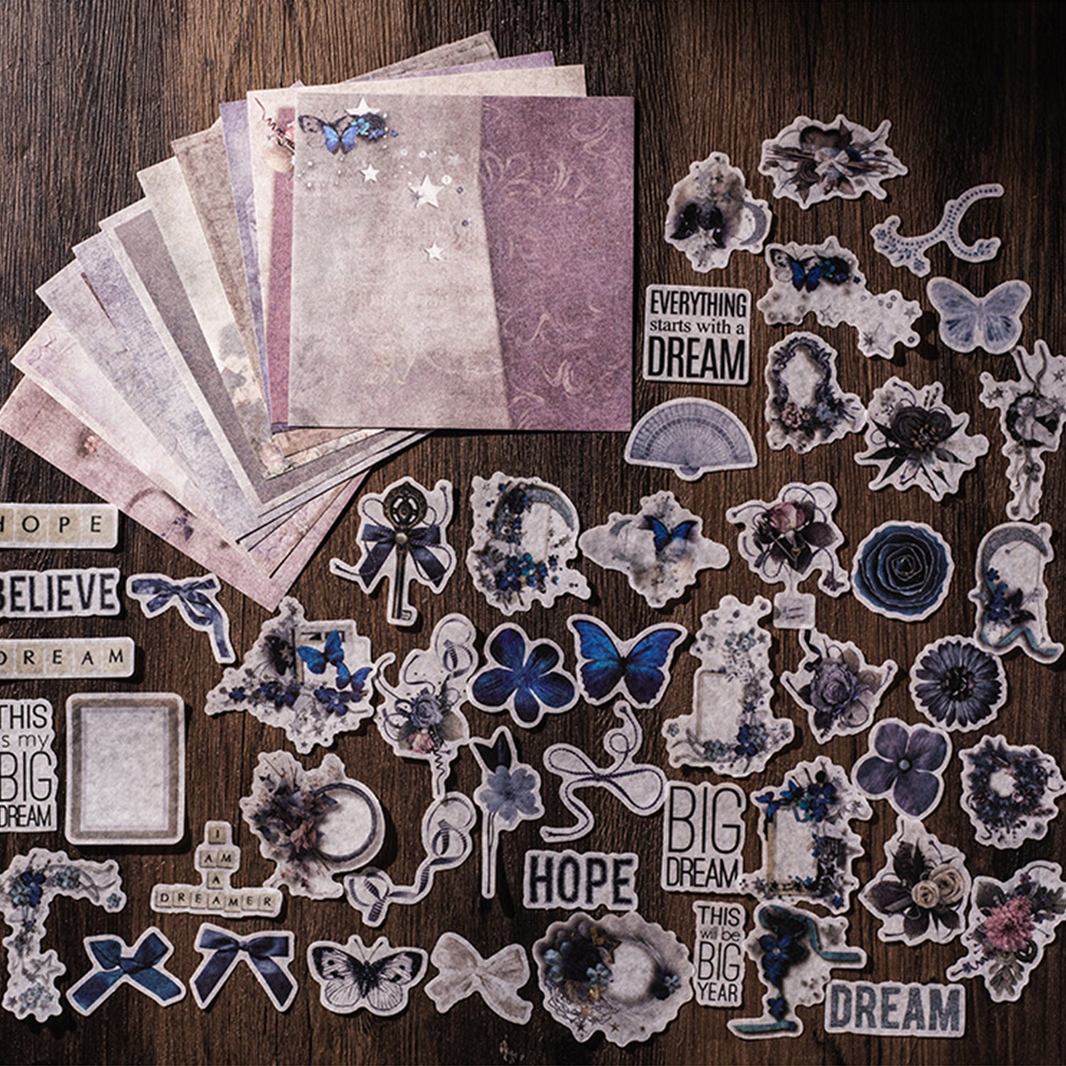 60pcs Vintage Scrapbook Paper Washi Sticker Retro Material For Plan