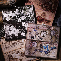 60pcs Vintage Scrapbook Paper Washi Sticker Retro Material For Plan
