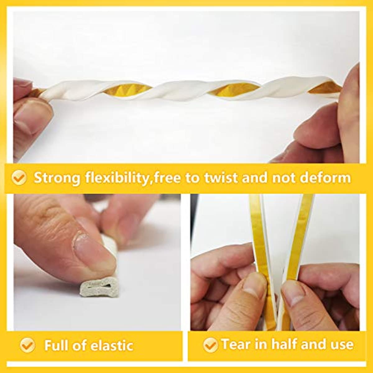 Weather Stripping Door Seal Strip Foam Insulation Tape Self Adhesive
