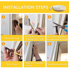 Weather Stripping Door Seal Strip Foam Insulation Tape Self Adhesive