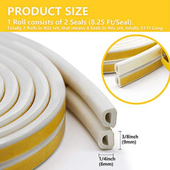 Weather Stripping Door Seal Strip Foam Insulation Tape Self Adhesive