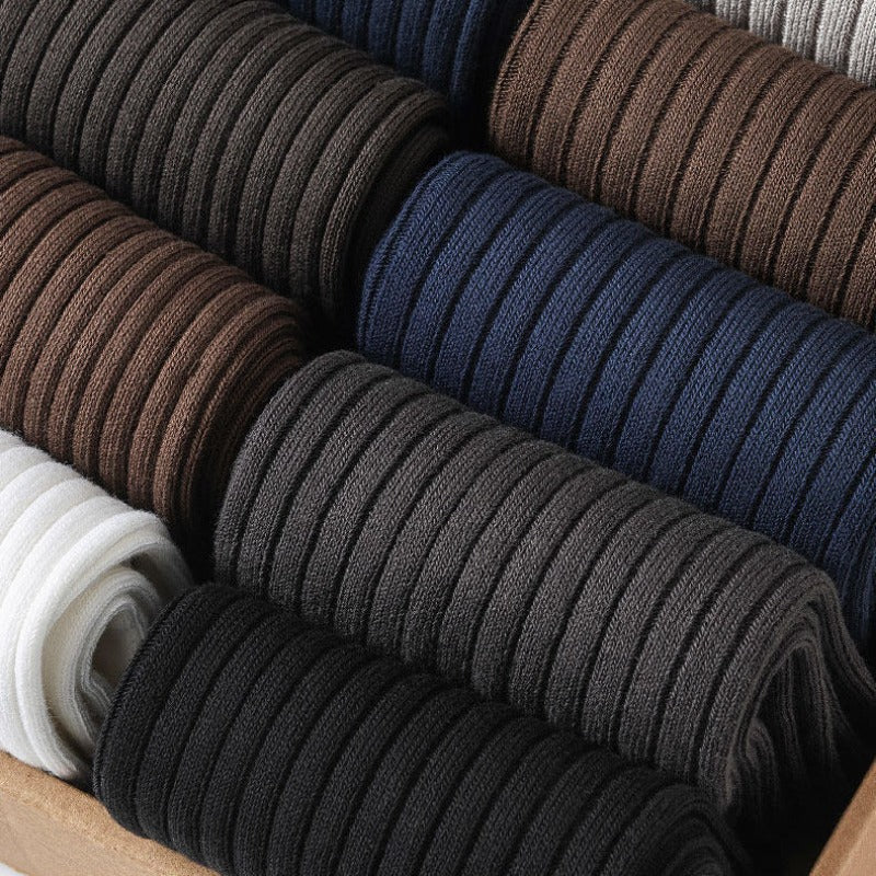 5pairs Men's Striped Business Socks