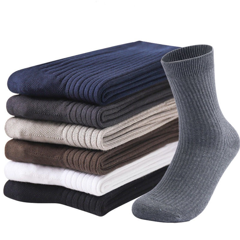 5pairs Men's Striped Business Socks