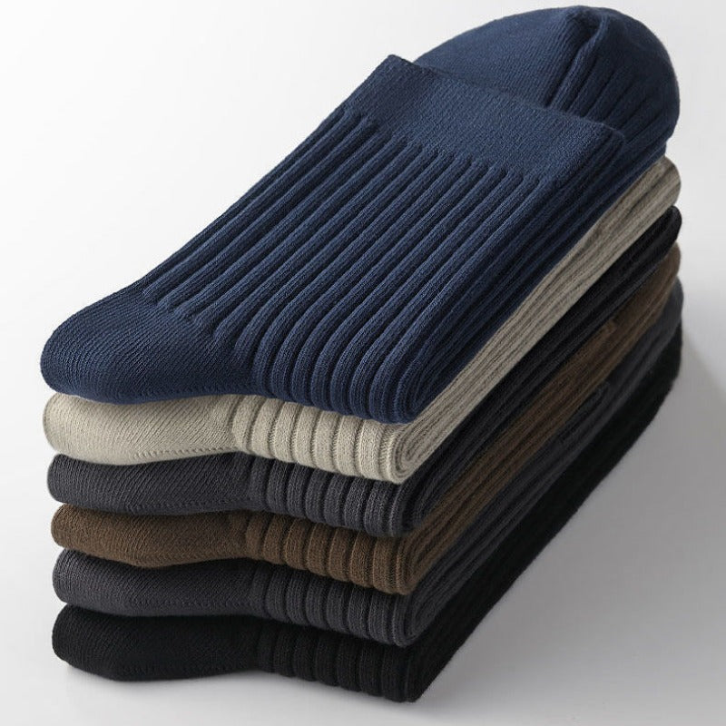 5pairs Men's Striped Business Socks