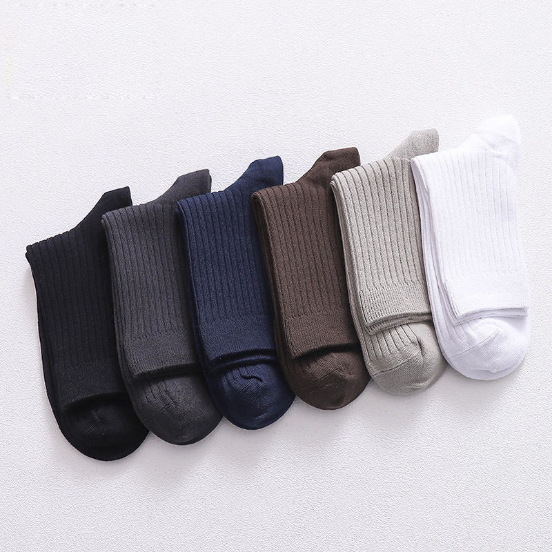 5pairs Men's Striped Business Socks