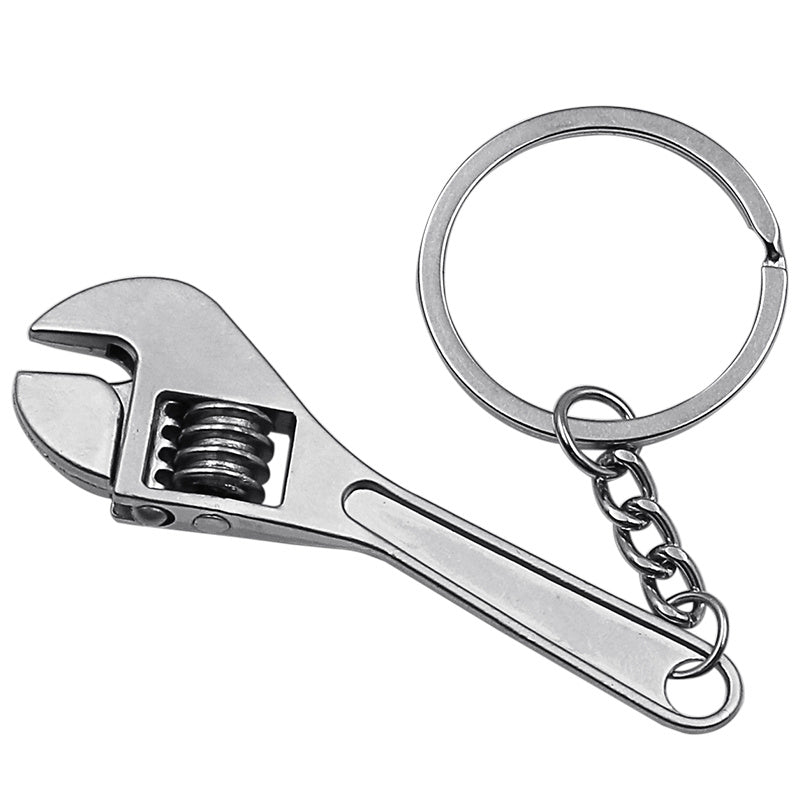 Mini Metal Adjustable Wrench Key Chain Gift Men Father