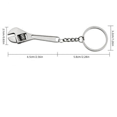 Mini Metal Adjustable Wrench Key Chain Gift Men Father