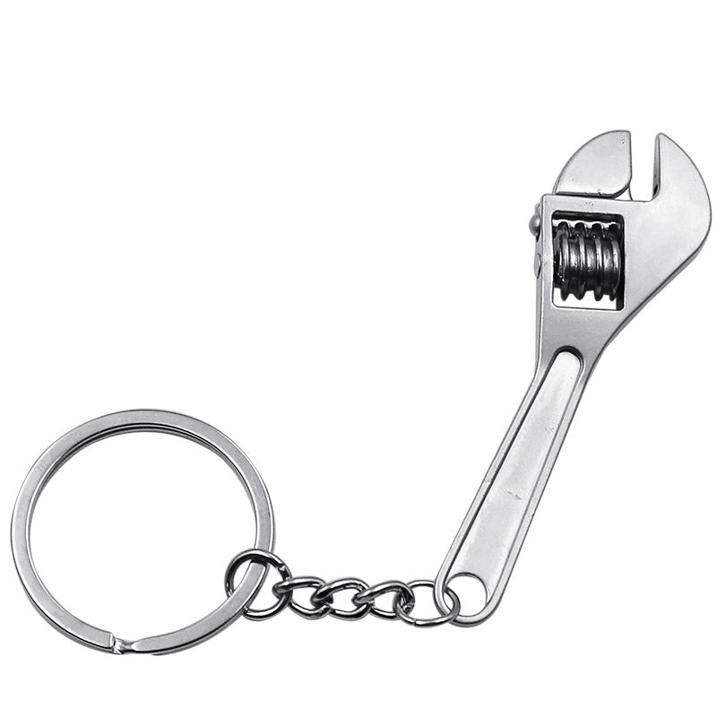 Mini Metal Adjustable Wrench Key Chain Gift Men Father